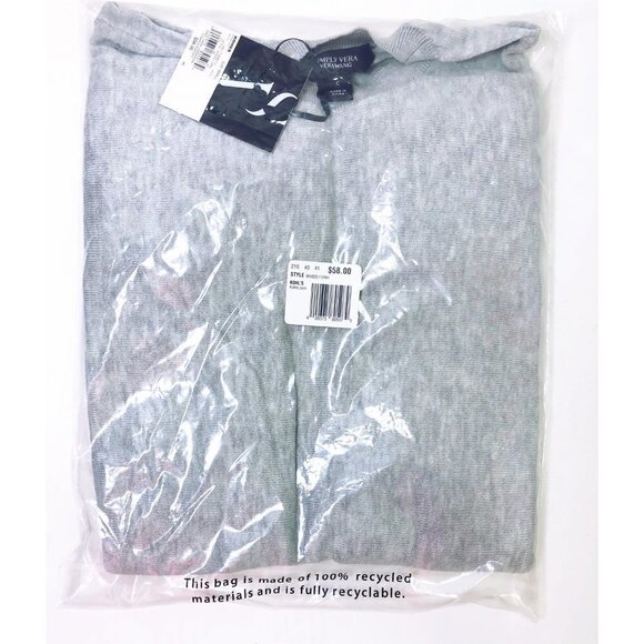 Simply Vera Wang Womens Gray Crew Neck Long Sleeve Knit Tunic Top Sz S New - Picture 4 of 9